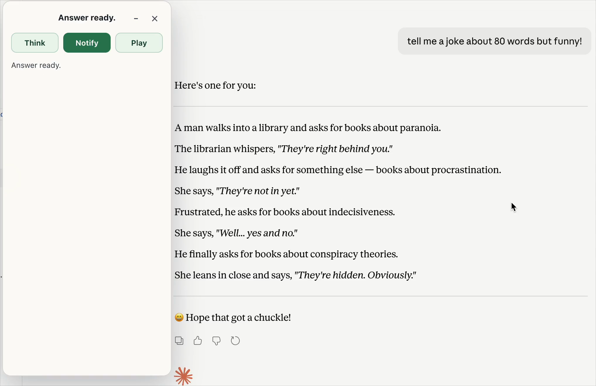 Notify Mode demo preview